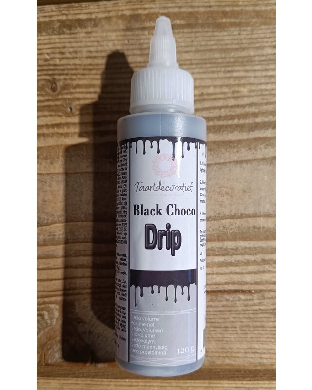 Taartdecoratief Drip it zwart 120gr
