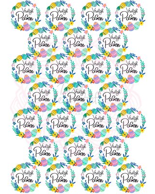 eetbare print cupcake Pasen 4,5cm