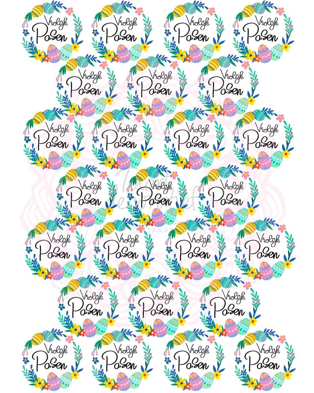 eetbare print cupcake Pasen 4,5cm