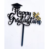 Happy Graduation goud met zwart of zwart met goud