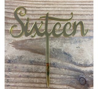 sixteen topper goud/zwart