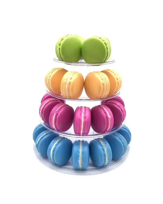 Macaron standaard plastic 4 delig
