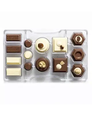 decora Bonbonvorm Geometrische vormen (14x) 25-30 mm