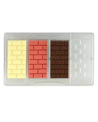 decora Chocolademal Baksteen Tablet (4x) 8,5x4,2 cm