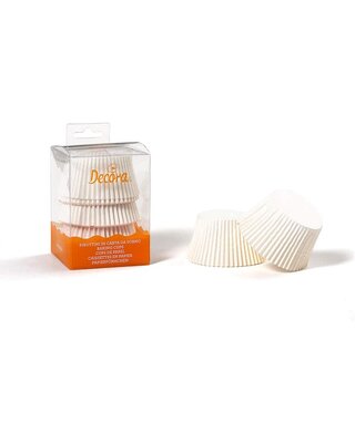 decora JUMBO baking cups 55 X 45 mm WIT 60st