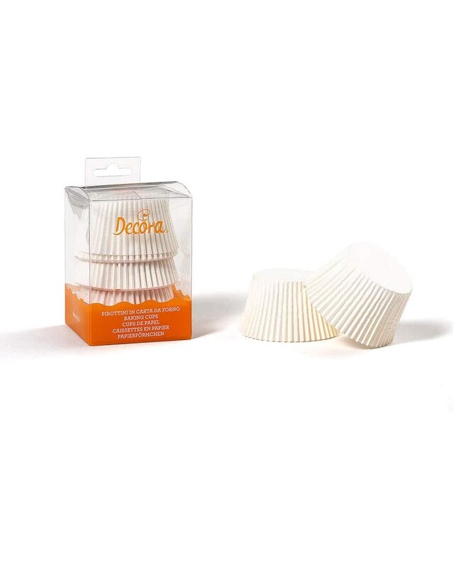 decora JUMBO baking cups 55 X 45 mm WIT 60st