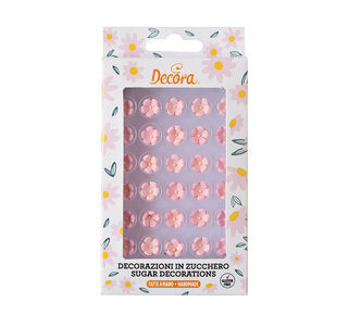 decora suikerdecoratie kleine roze bloemen 30st