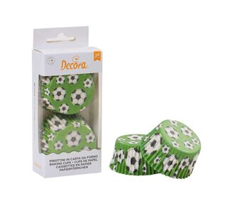 decora voetbal groen cupcake vormen 36st