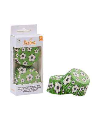 decora voetbal groen cupcake vormen 36st