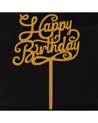 tastyme Happy birthday goud krul sierlijk