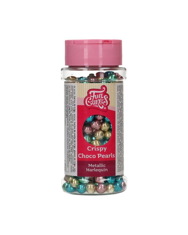 Funcakes FunCakes Crispy Choco Pearls - Metallic Harlequin 60g