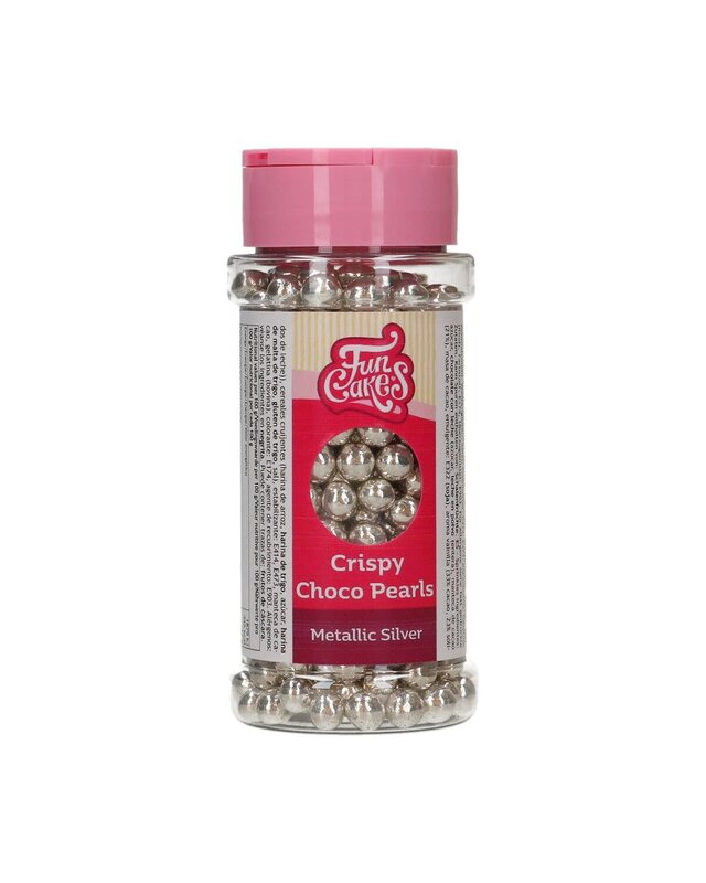 Funcakes FunCakes Crispy Choco Pearls - Metallic Silver 60g