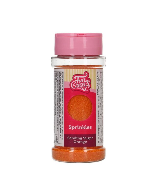 Funcakes FunCakes Sanding Sugar 80g - Oranje