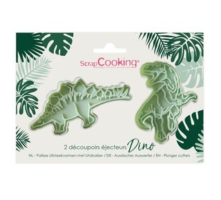 scrapcooking Plunger Cutters - Dino pk/2
