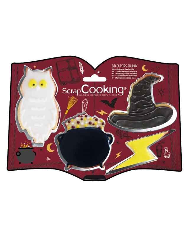 scrapcooking Cookie Cutter Set - Tovenaar / Wizard  pk/4