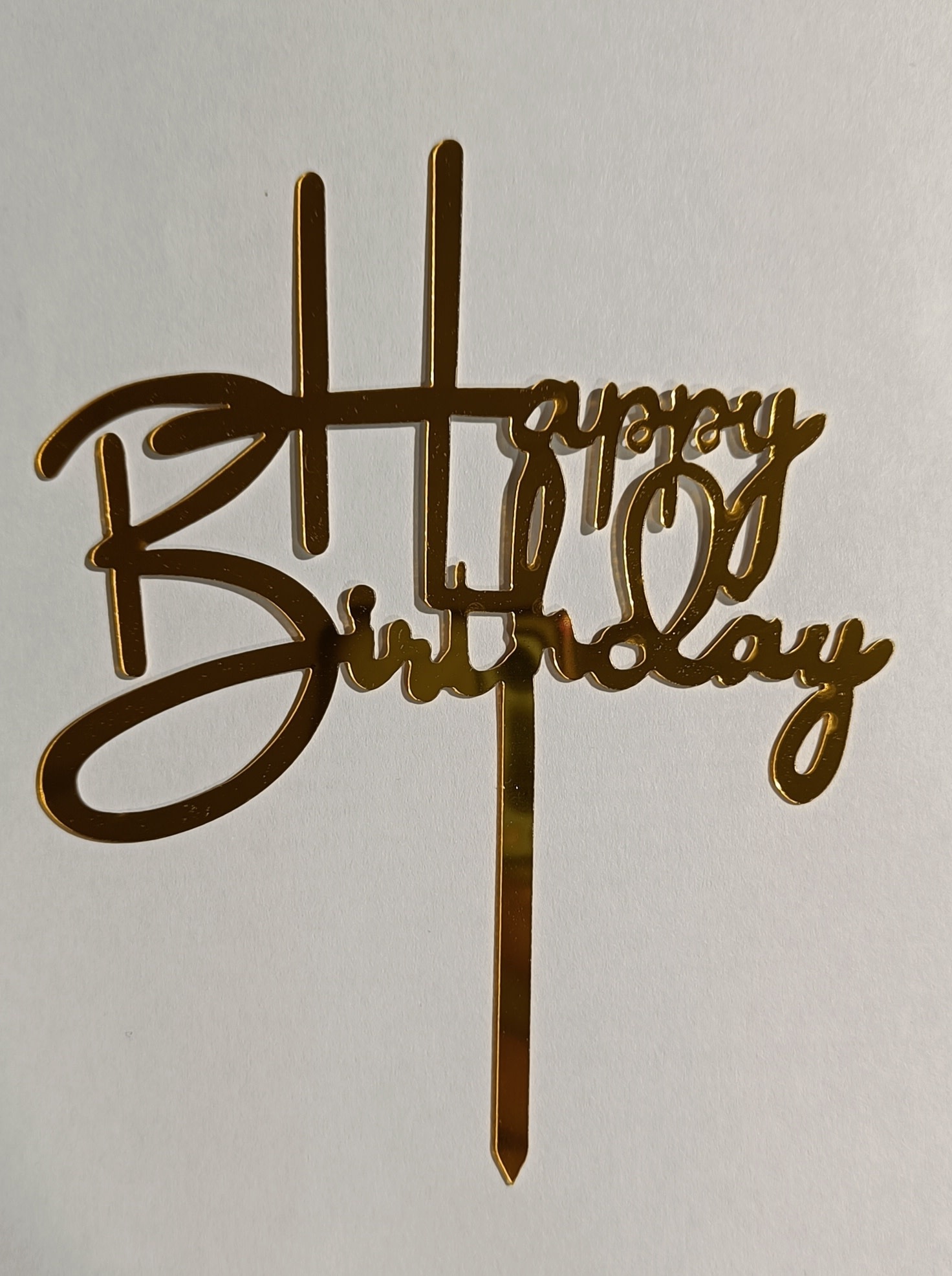 Ginger Ray Gouden Happy Birthday Taart Topper - Kaatjes Bakwinkel
