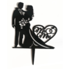 Mr & Mrs topper acryl zwart silhouet