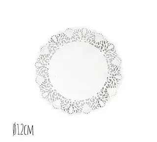 Taartrand Ø12cm Wit 250 stuks