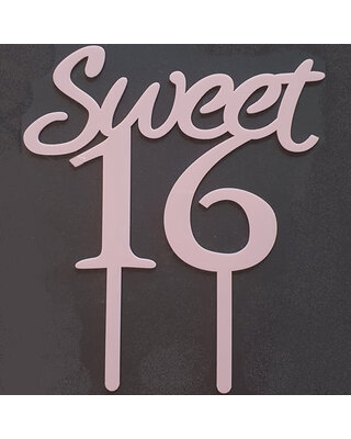 Sweet 16 topper roze acryl