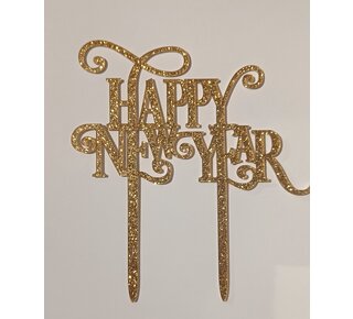 Cake topper Happy New Year rose goud