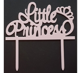 Cake topper Little Princes kroon roze