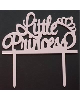 Cake topper Little Princes kroon roze