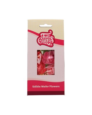 Funcakes FunCakes Eetbare Papieren Bloemen Frangipani & Blaadjes pk/15