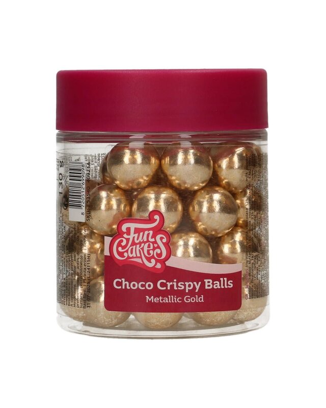 Funcakes FunCakes Choco Crispy Ballen - Metallic Goud