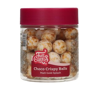 Funcakes FunCakes Choco Crispy Ballen - Mat Gold Splash