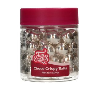 Funcakes FunCakes Choco Crispy Ballen - Metallic Zilver