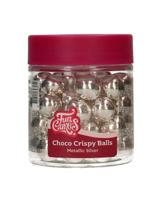 Funcakes FunCakes Choco Crispy Ballen - Metallic Zilver