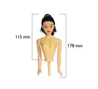 PME PME Barbie Doll Pick (Pin Popje) Zwart haar