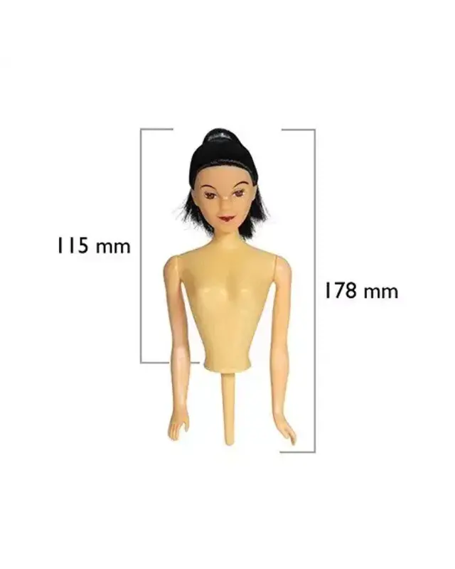 PME PME Barbie Doll Pick (Pin Popje) Zwart haar
