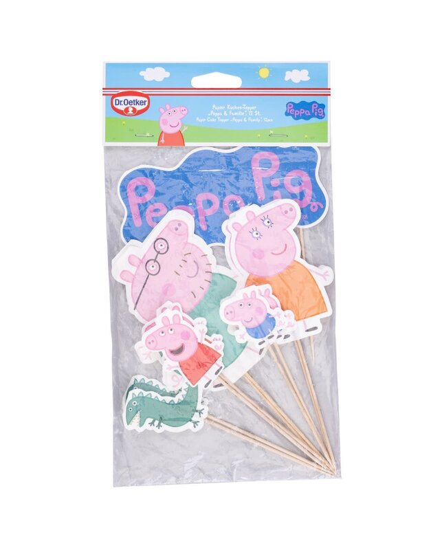 Dr. Oetker Dr. Oetker Peppa Pig & Family - Taart Toppers pc/12
