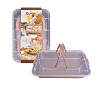 decora Bake & Carry non-stick gold cake pan 37 X 24,5 X 5 H CM