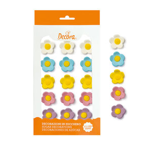 decora Decora diverse suiker bloemen 2cm 15st