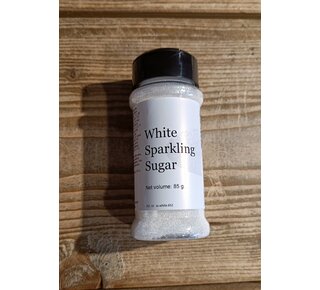 Taartdecoratief Sparkling sugar white  / Glitter suiker 85gr