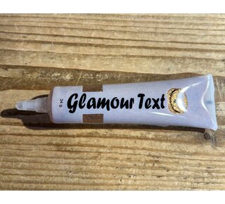 Taartdecoratief Glamour text tube goud