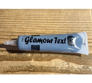 Taartdecoratief Glamour text tube zwart