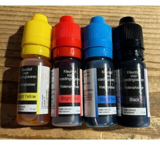 Taartdecoratief Kleurstof primary pack  4x11ml