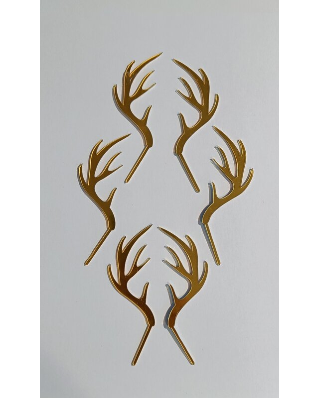 tastyme Gewei cupcake toppers set 3 ( 3 x2 )