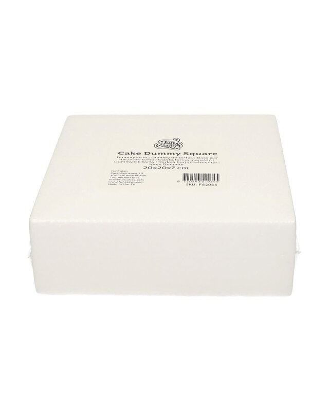 Funcakes FunCakes Taart Dummy Vierkant 20x20x7 cm