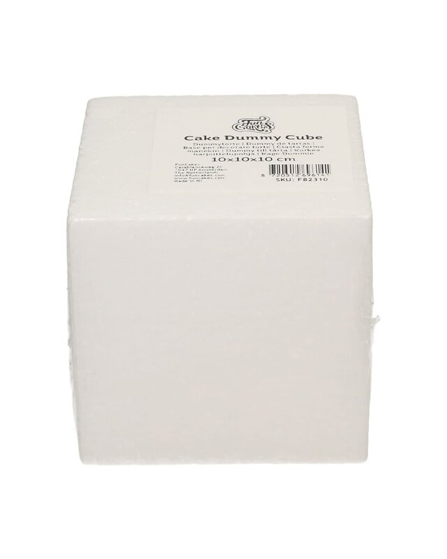 Funcakes FunCakes Taart Dummy Kubus 10x10x10 cm