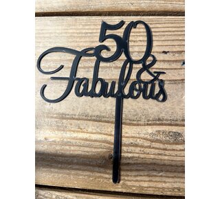 tastyme Cake topper 50  & Fabulous zwart