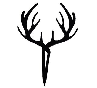 Cake topper gewei zwart