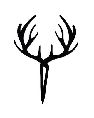 Cake topper gewei zwart