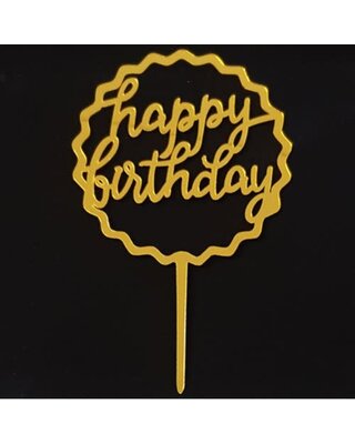 tastyme happy birthday topper kartel goud