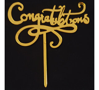 tastyme Cake topper congratulations goud