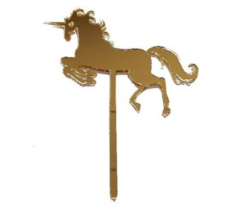 Cake topper Eenhoorn goud