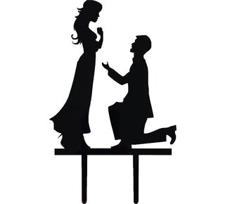 tastyme Cake topper Aanzoek zwart